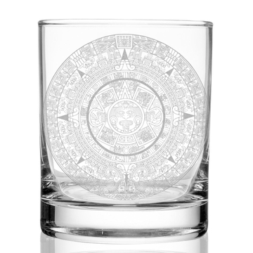 AZTEC CALENDAR Whiskey Glass
