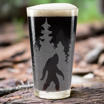 YETI IN THE WOODS Pint Glass
