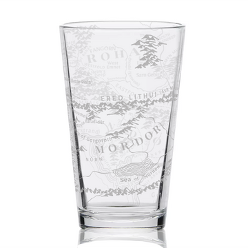 MAP OF MORDOR + ROHAN LOTR Pint Glass