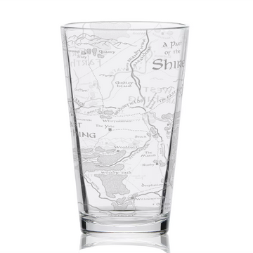 MAP OF THE SHIRE LOTR Pint Glass