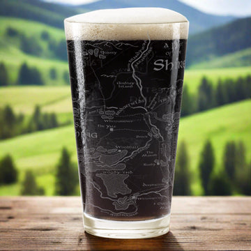 MAP OF THE SHIRE LOTR Pint Glass