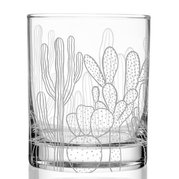 SOUTHWEST DESERT FLORA Whiskey Glass
