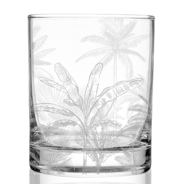 TROPICAL JUNGLE FLORA Whiskey Glass