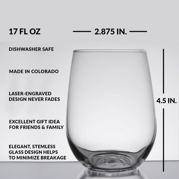HUMAN SKULL Wine Glass