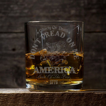 DON'T TREAD ON ME Whiskey Glass