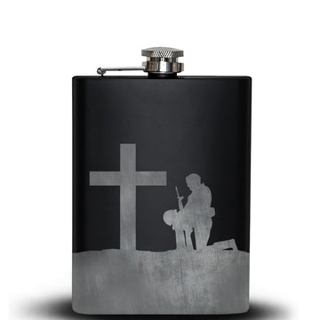 SOLDIER AT THE CROSS Hip Flask