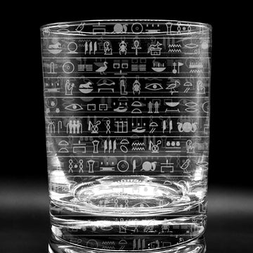 EGYPTIAN HIEROGLYPHICS Whiskey Glass