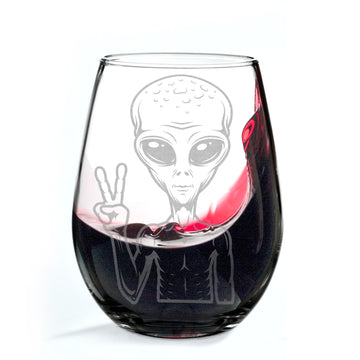 ALIEN & UFO Wine Glasses