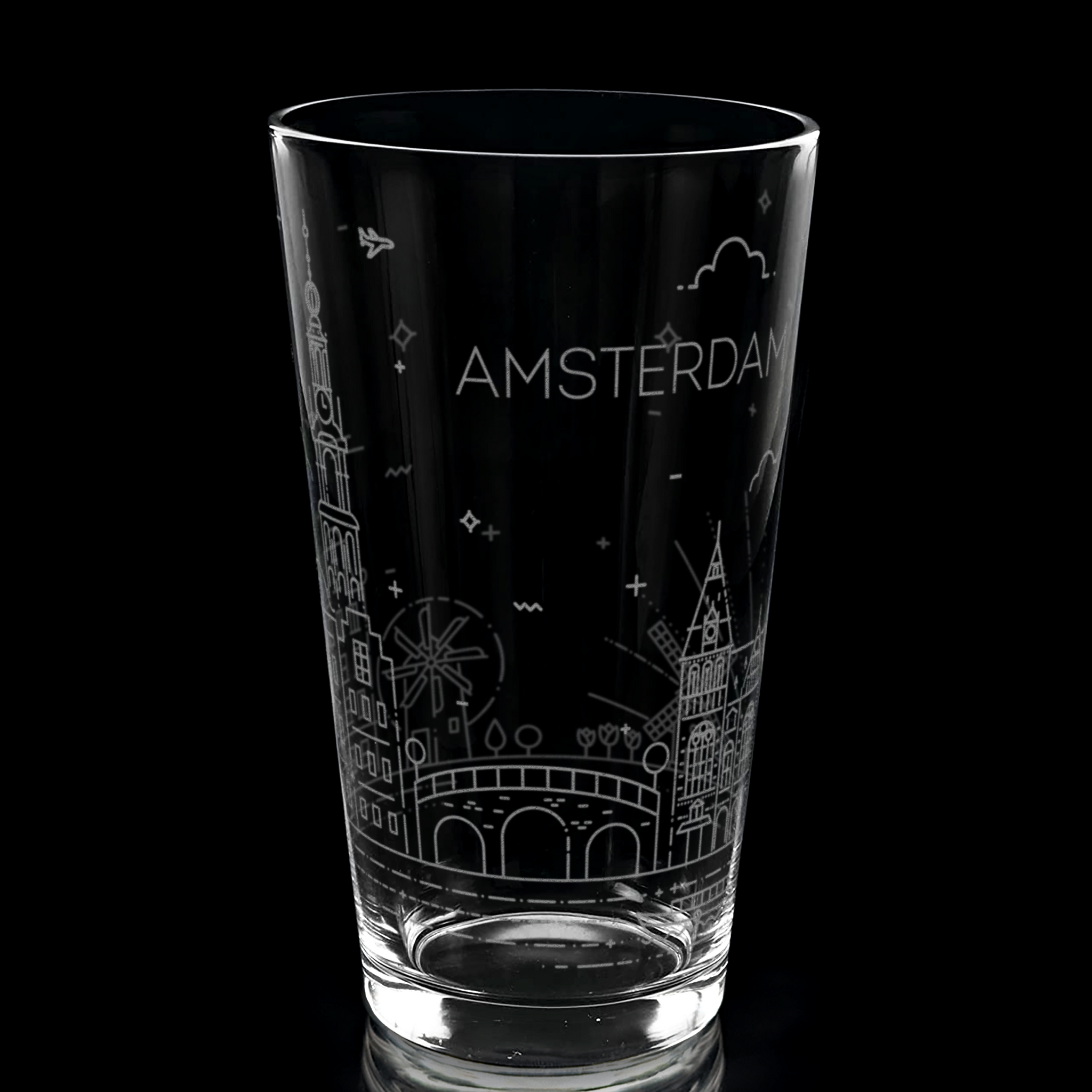 AMSTERDAM SKYLINE Pint Glass