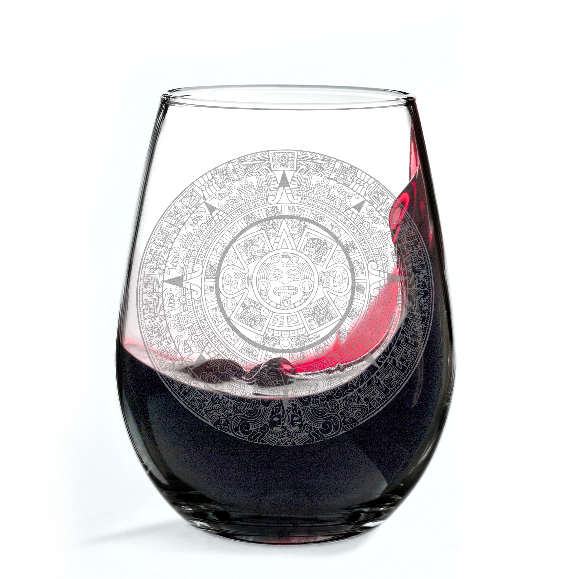 AZTEC CALENDAR Wine Glass