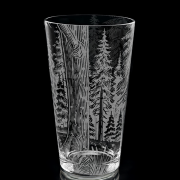 BEAR IN THE WOODS Pint Glass