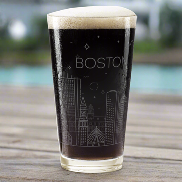 BOSTON, MA SKYLINE Pint Glass