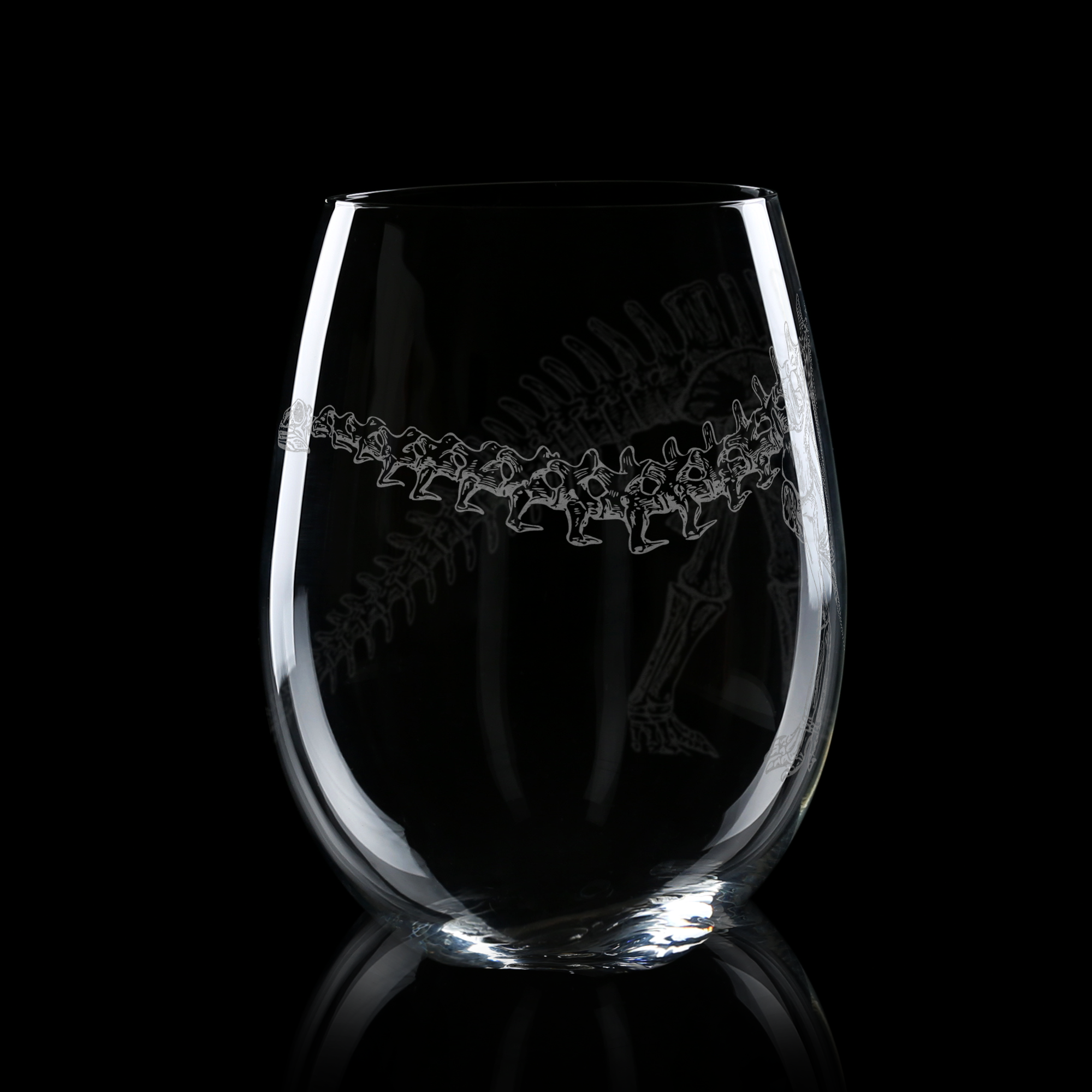 BRONTOSAURUS SKELETON Wine Glass