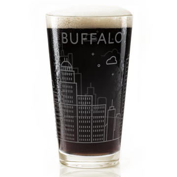 BUFFALO, NY SKYLINE Pint Glass