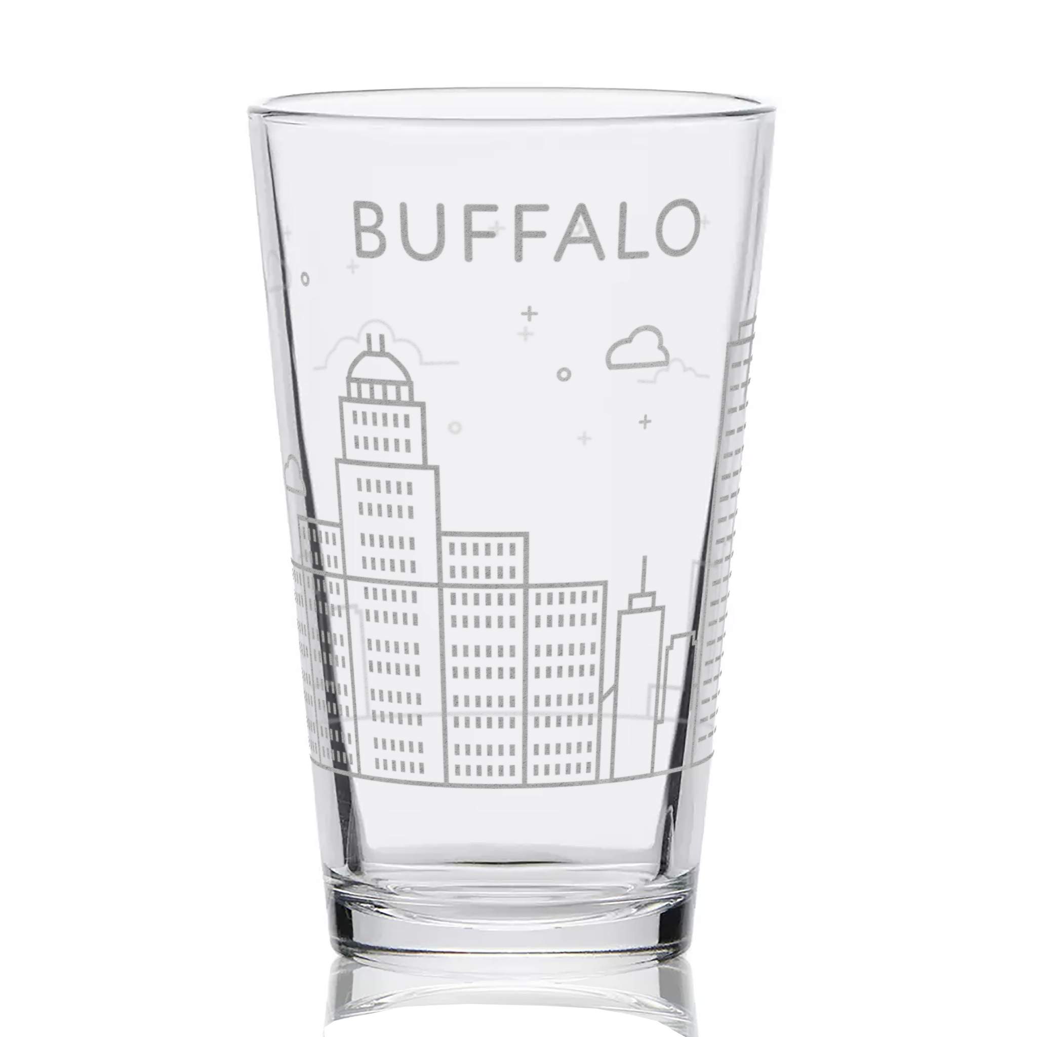 BUFFALO, NY SKYLINE Pint Glass
