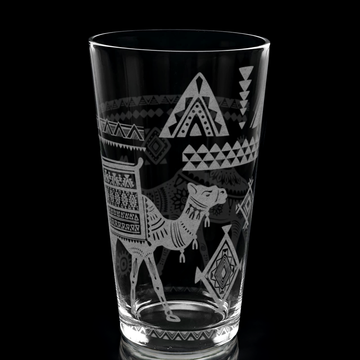 TRIBAL CAMEL MOTIF Pint Glass