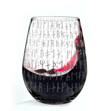 NORDIC VIKING RUNES Wine Glass