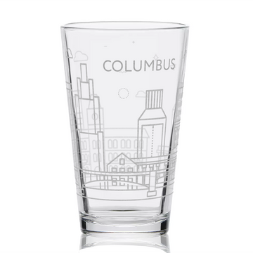 COLUMBUS, OH SKYLINE Pint Glass