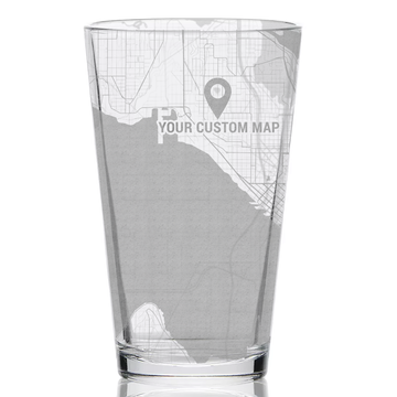 CUSTOM MAP Pint Glass