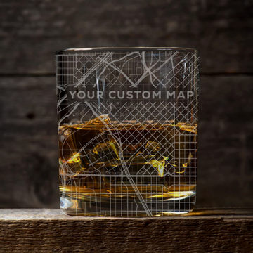 CUSTOM MAP Whiskey Glass
