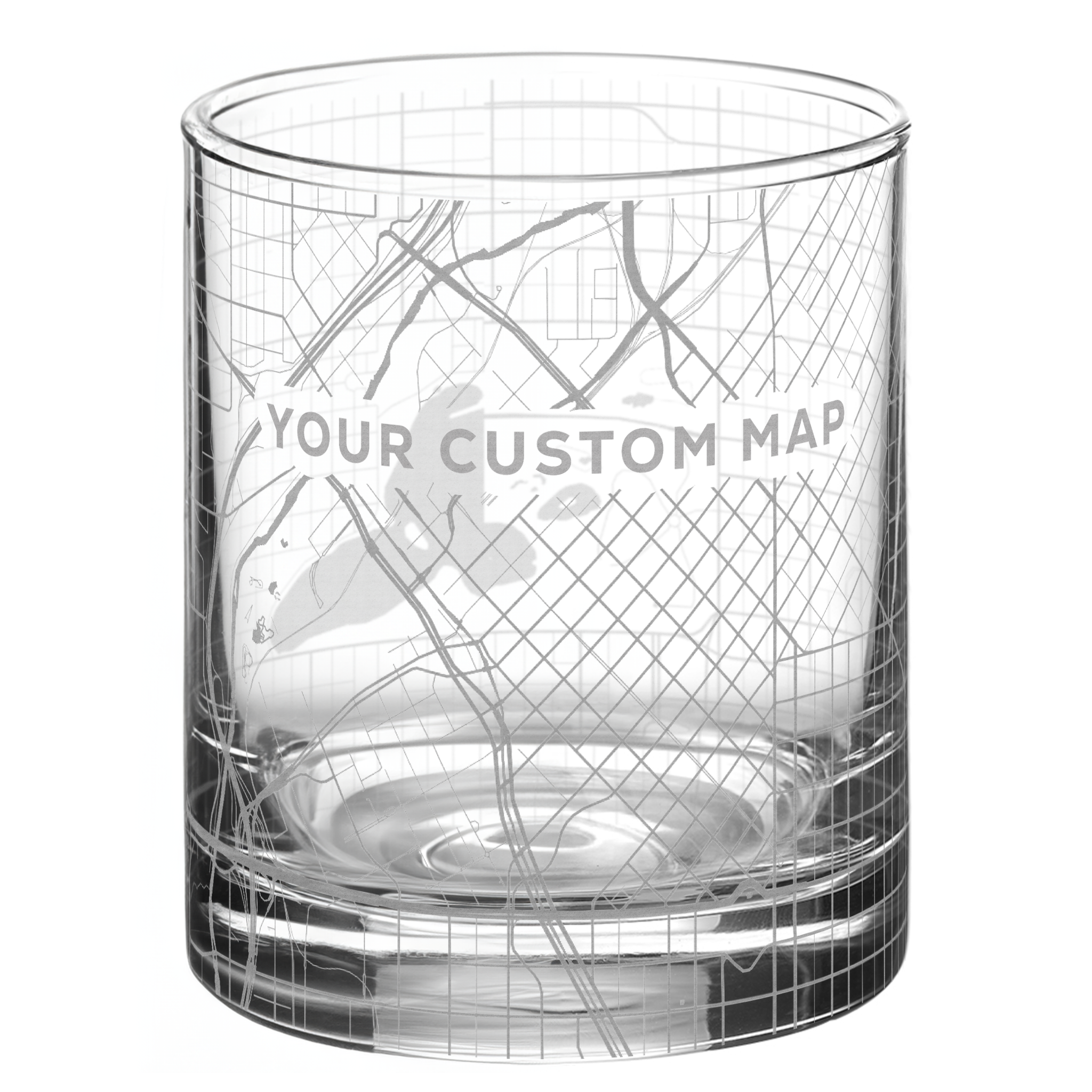 CUSTOM MAP Whiskey Glass