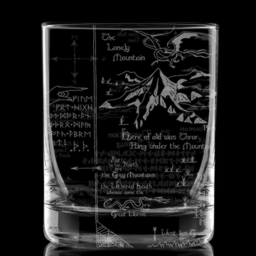 MAP OF EREBOR Whiskey Glass