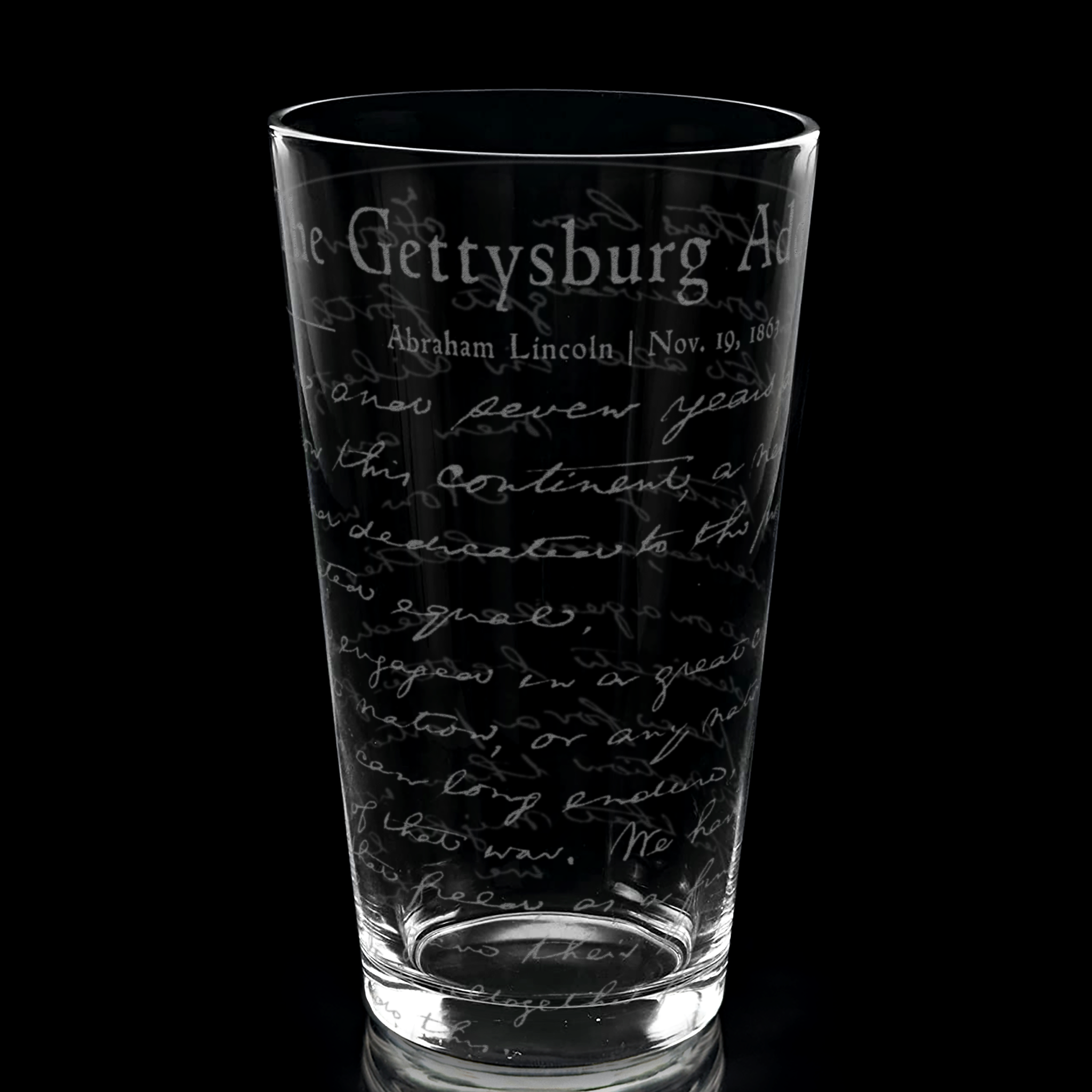 GETTYSBURG ADDRESS Pint Glass