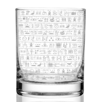 EGYPTIAN HIEROGLYPHICS Whiskey Glass