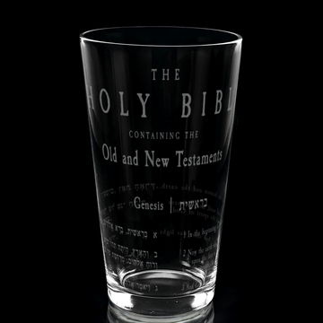 HOLY BIBLE Pint Glass