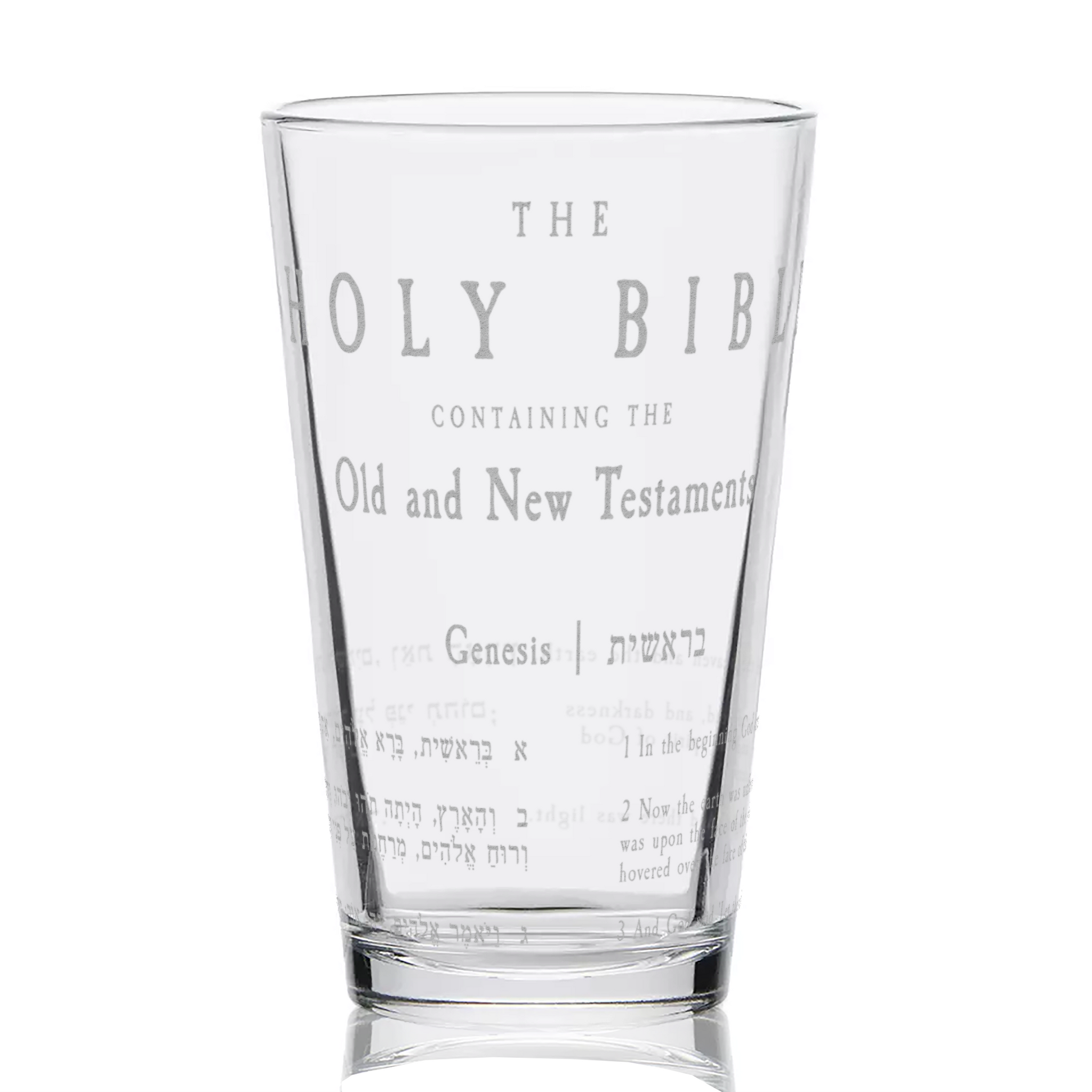 HOLY BIBLE Pint Glass