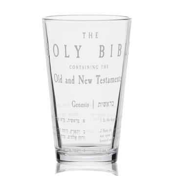HOLY BIBLE Pint Glass