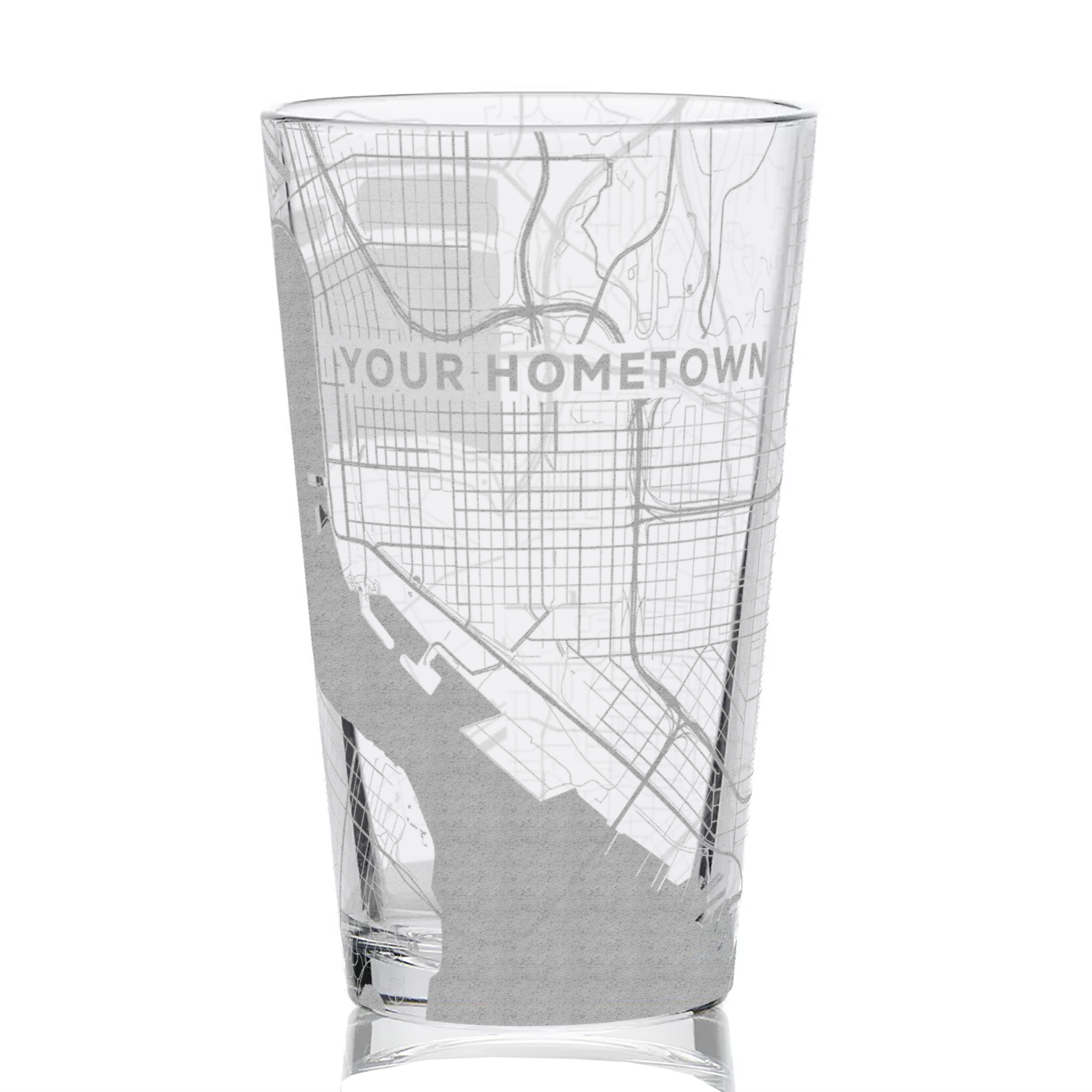 CUSTOM MAP Pint Glass