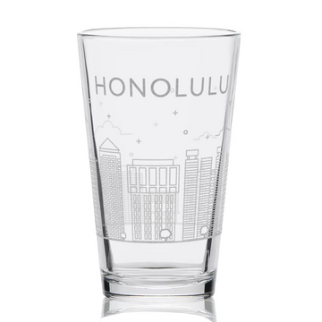 HONOLULU, HI SKYLINE Pint Glass