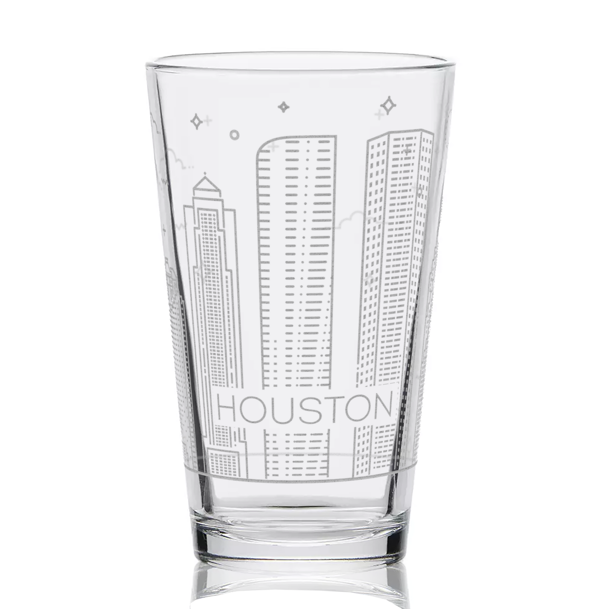 HOUSTON, TX SKYLINE Pint Glass