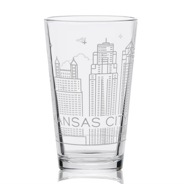 KANSAS CITY, MO SKYLINE Pint Glass