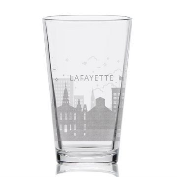 LAFAYETTE, LA SKYLINE Pint glass