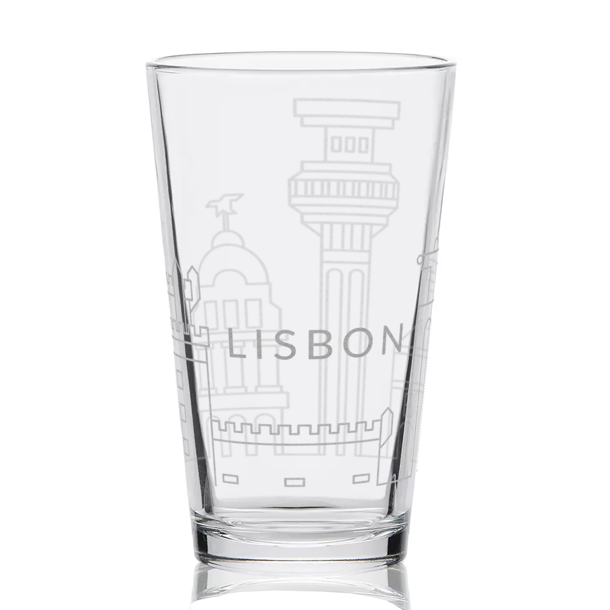 LISBON SKYLINE Pint Glass