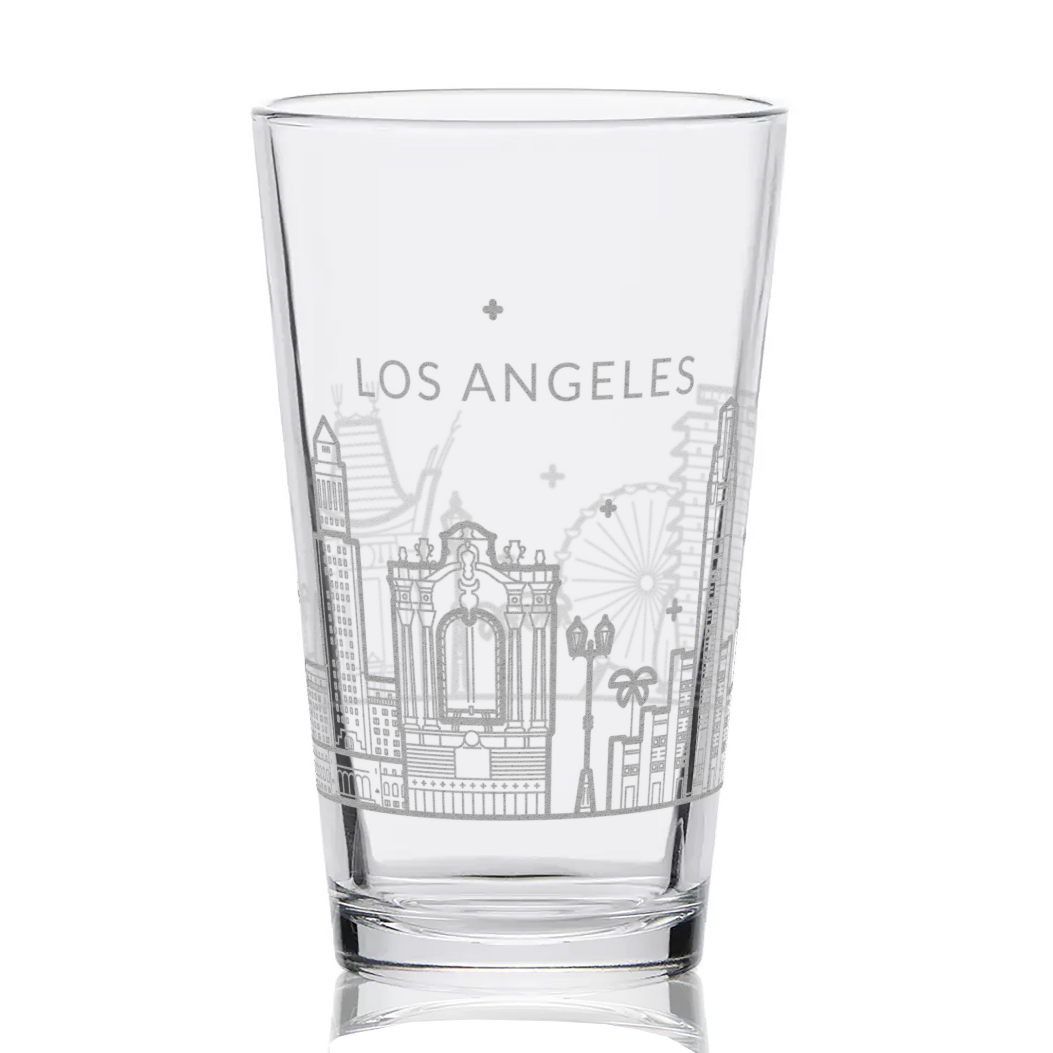 LOS ANGELES, CA SKYLINE Pint Glass