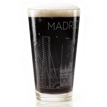 MADRID SKYLINE Pint Glass