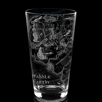 MAP OF MIDDLE EARTH LOTR Pint Glass