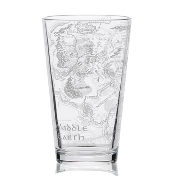 MAP OF MIDDLE EARTH LOTR Pint Glass