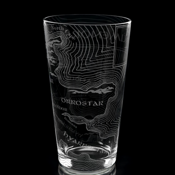 MAP OF NÚMENOR LOTR Pint Glass