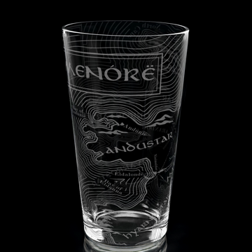 MAP OF NÚMENOR LOTR Pint Glass