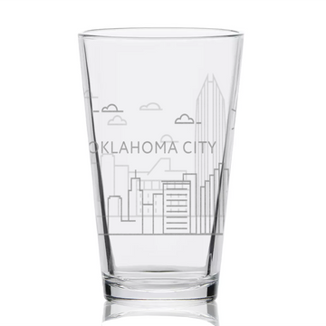 OKLAHOMA CITY, OK SKYLINE Pint glass