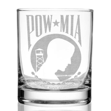 POW MIA Whiskey Glass