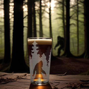 YETI IN THE WOODS Pint Glass