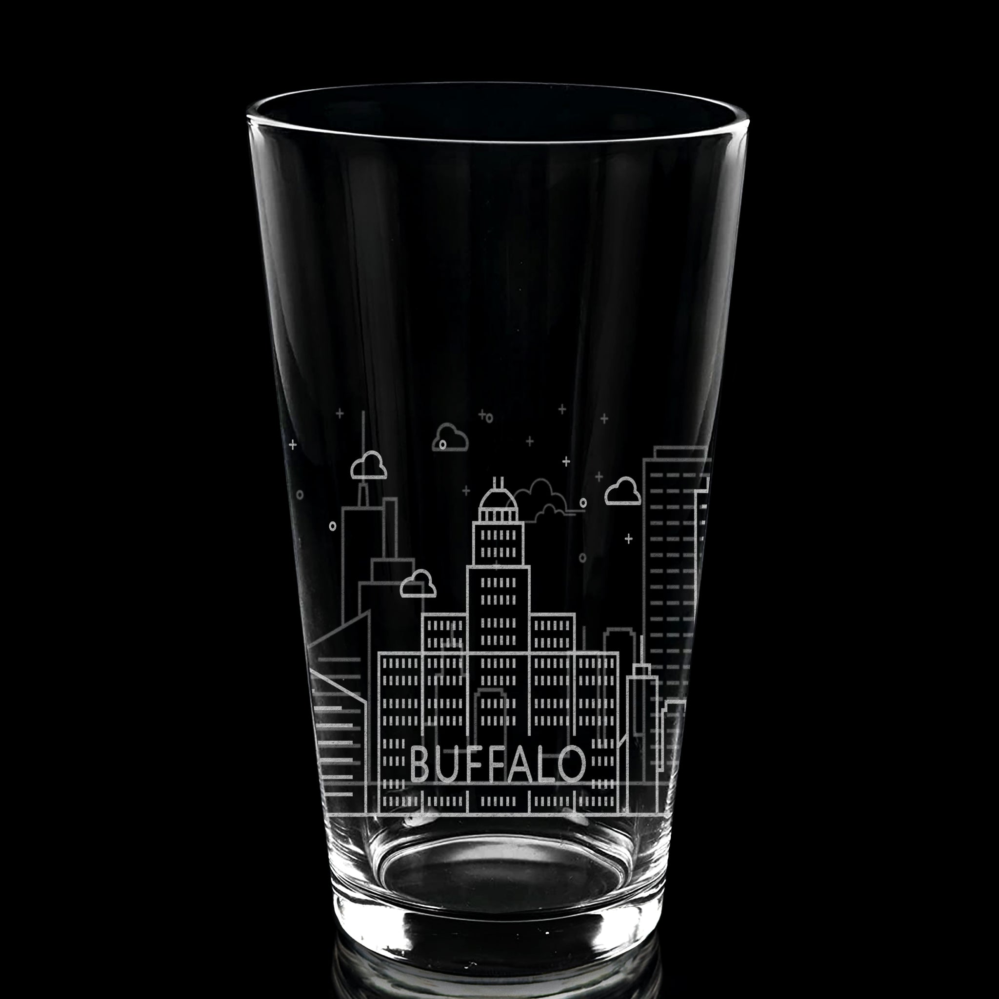 BUFFALO, NY SKYLINE Pint glass