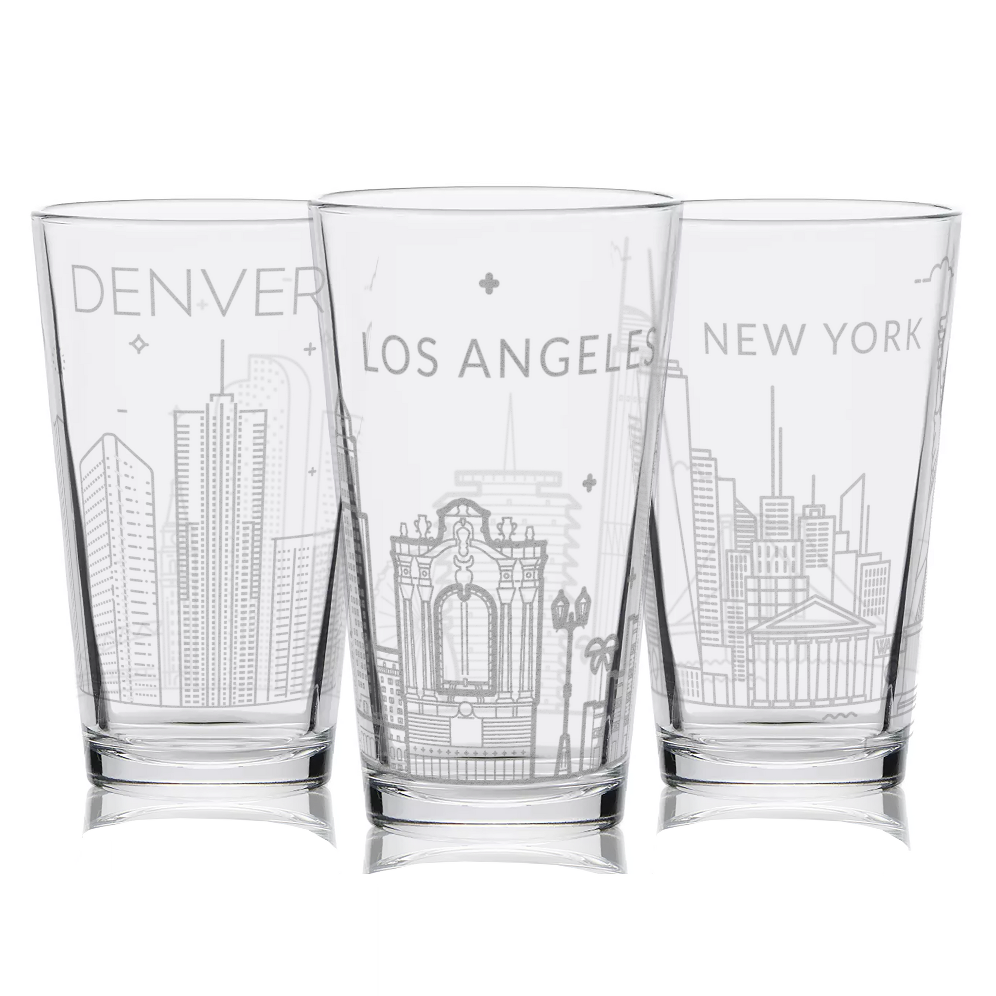 CITY SKYLINES Pint Glasses