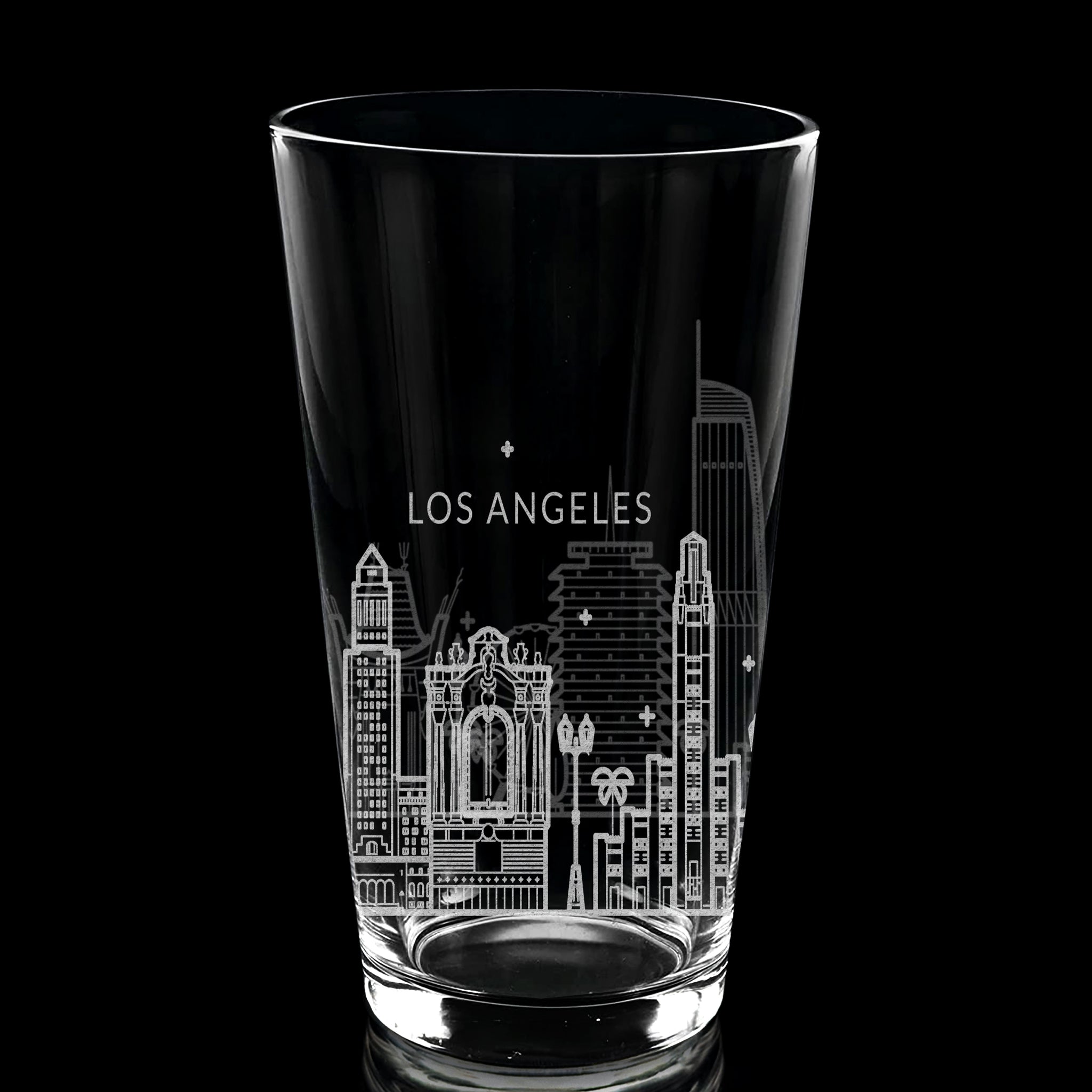 LOS ANGELES, CA SKYLINE Pint glass