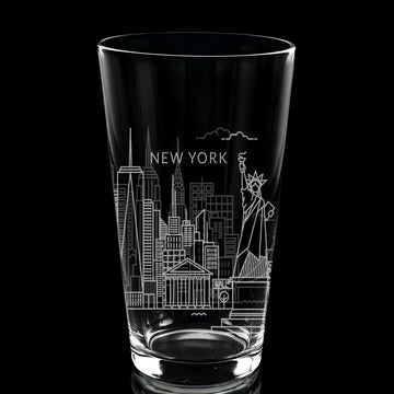 NEW YORK, NY SKYLINE Pint glass